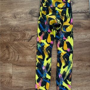 Lululemon Women’s Black Multicolor Paint-Print Leggings